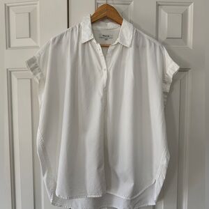Madewell White Button-Up Blouse